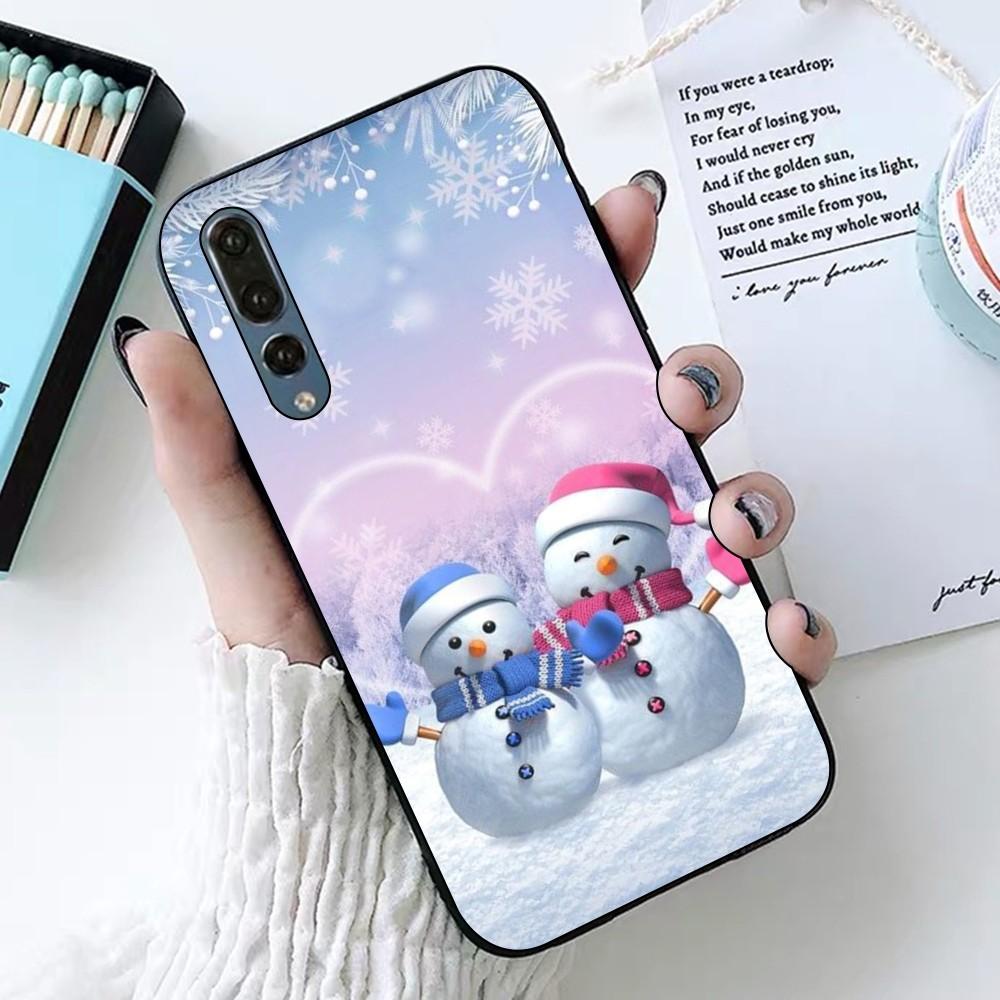 Christmas Snowman Phone Case For Huawei P 8 9 10 20 30 40 50 Pro Lite Psmart Honor 10 lite 70 Mate 20lite