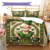 Dragon Ball Mural Pattern Bedding Quilt Set Quilt Cover Pillowcase Home Decoration Birthday Gift (1 * Duvet Cover + 2 * Pillowcase, Without Core)