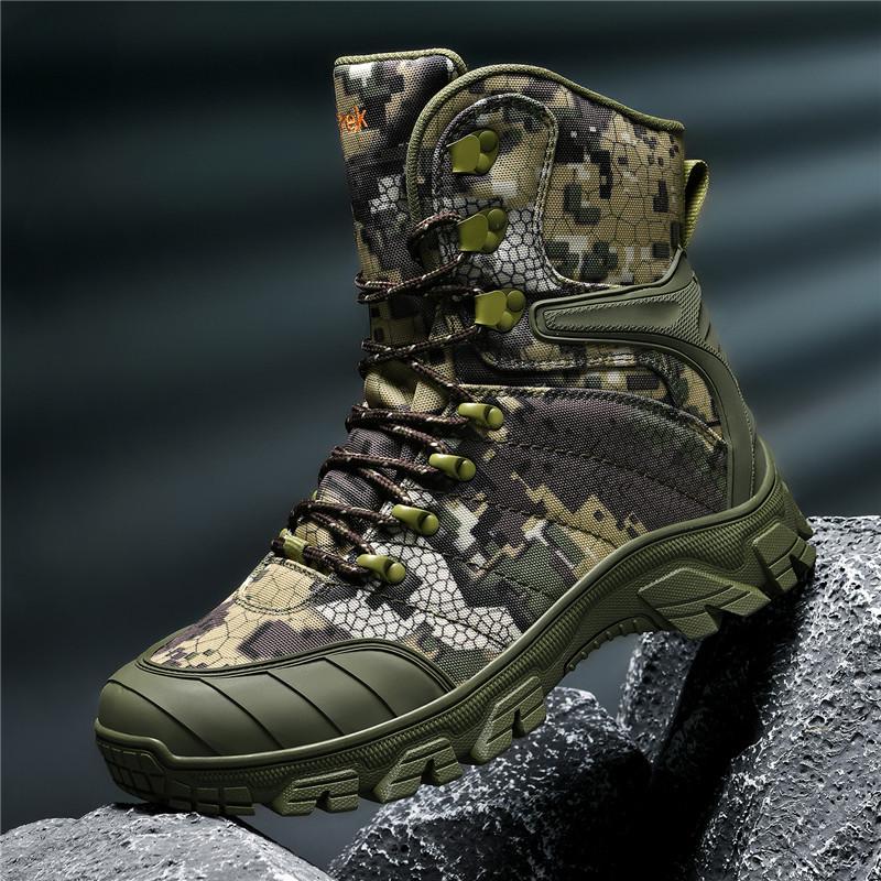 Non-Slip, Waterproof Tactical Adventure Boots: Durable Outdoor Wear 39 камуфляж зеленый