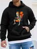 Skull Office Worker Workplace Funny Trendy Brand Print Casual Sports Outdoor Unisex Hoodie Long Sleeve Sweatshirt Unisex Top Autumn Winter Style Top