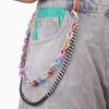 Bonbonfarbene Hosenketten Schlüsselanhänger für Damen Hosenketten Mehrschichtiger Gürtel Hüftschlüsselanhänger Hip Hop Haken Schmuckzubehör