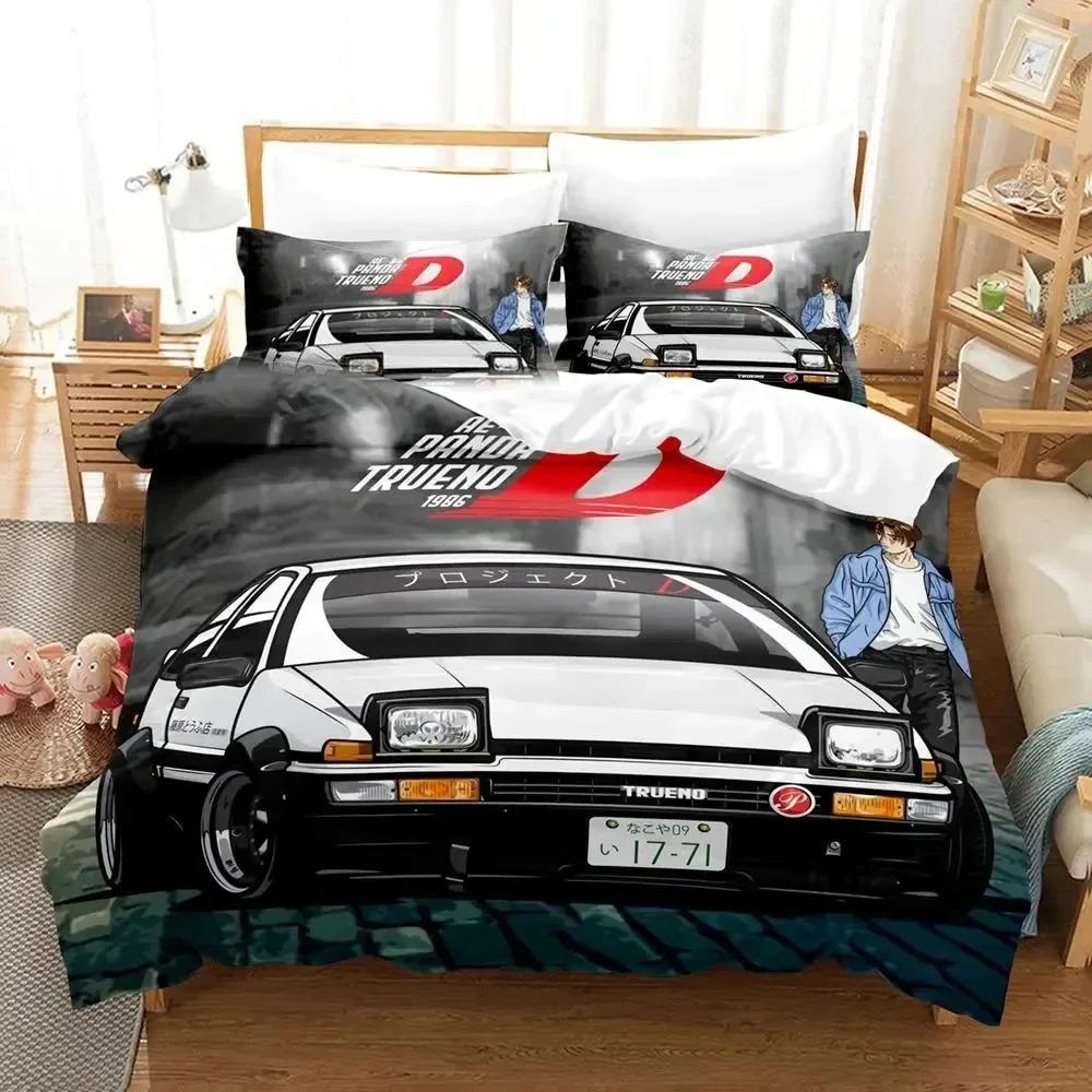 3D Print Initial D Ae86 Bedding Collection Duvet Cover Bed Collection Quilt Cover Pillowcase Comforter King Queen Size Boys Adult Bedding Collection