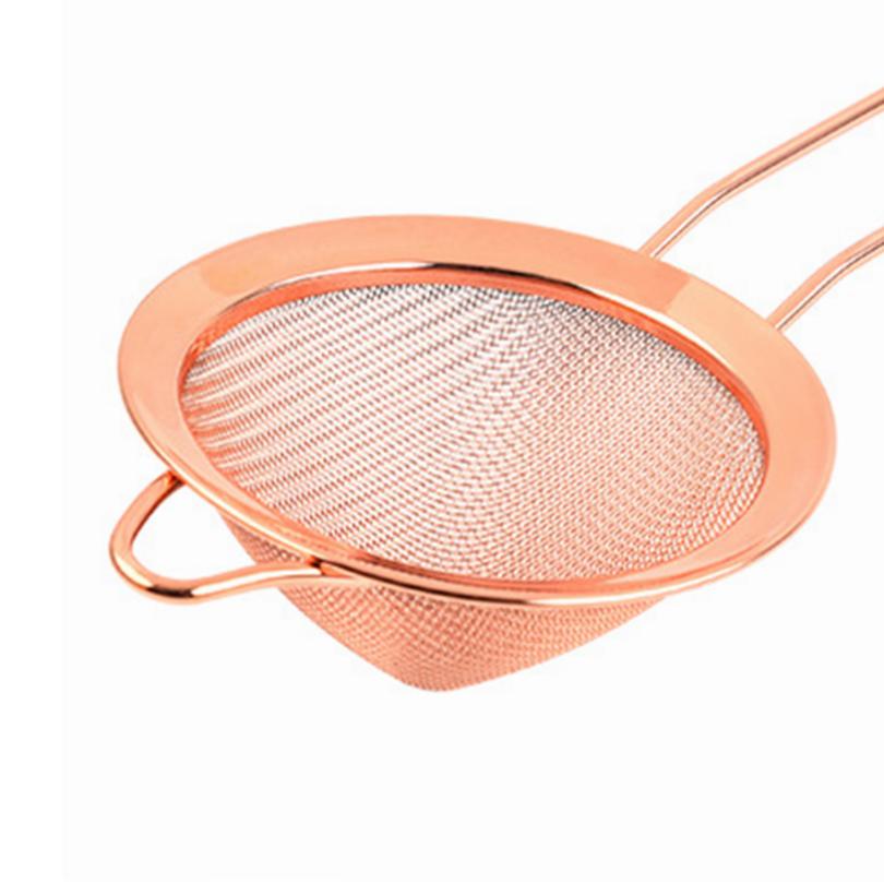 Rose Gold 304 nerezové sítko na koktejly ve tvaru kužele na koktejly / čajové bylinky / káva, jemné sítko