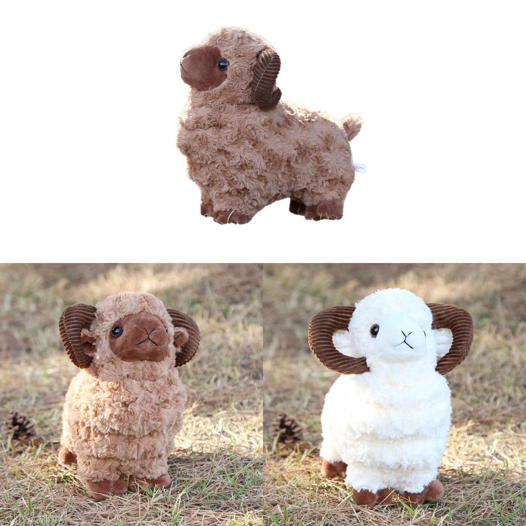 Cute Sheep Plush Doll With Pp Cotton Fill For Kids Birthday Gift