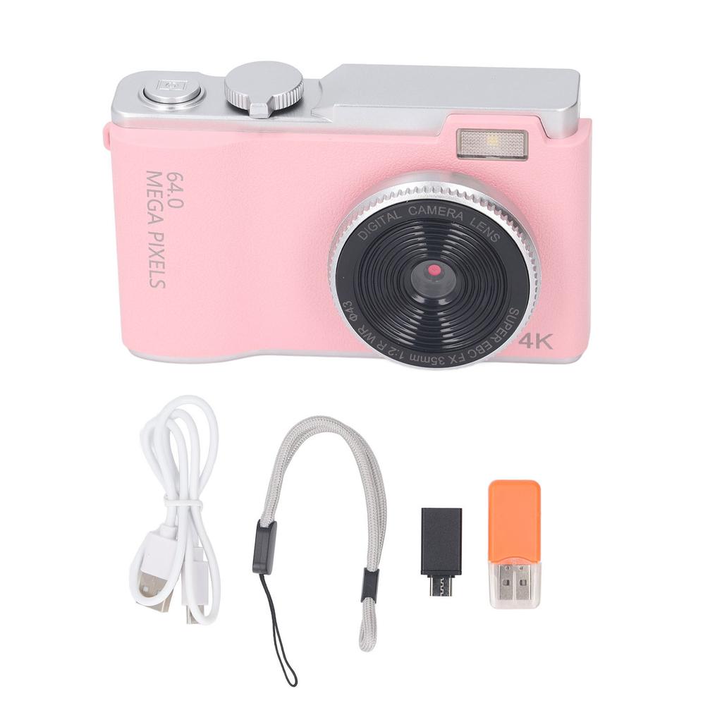 48MP 1080P Digital Camera 16X Digital Zoom 2.4inch HD Display Front and Rear Dual Lens Type C Chargi
