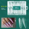 Nailpop Mechanical Nail Form 70/140Pcs Unique Dragon Claw Clear Nail Extension Forms 14 Sizes Easy DIY Salon Nail Art Tool