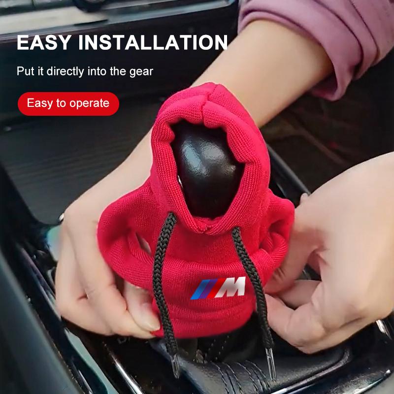 1Pcs Car Gear Lever Hood Small Sweater Decoration Gear Lever Hoodie Car Styling For BMW M E34 E36 E60 E90 E46 E39 E70 F10 F20 F30 X5 X6 X1 M3 M5 M6