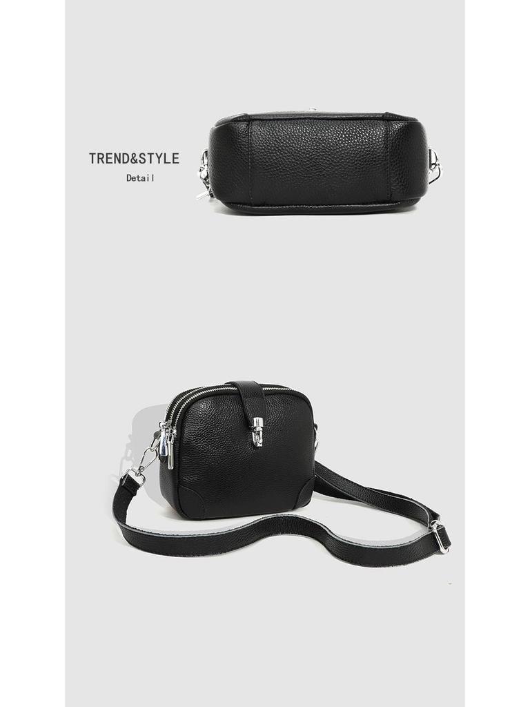 2024 New Fashion Women's Cowhide Lychee Grain Leather Crossbody Bag