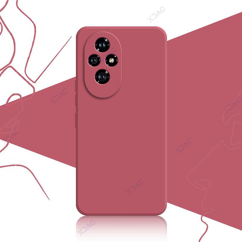 Mobile Phone Case for Honor 200 Pro Honor200 200Pro 5G 360 Soft Luxury Square Liquid Silicone Back Cover Waterproof Bag