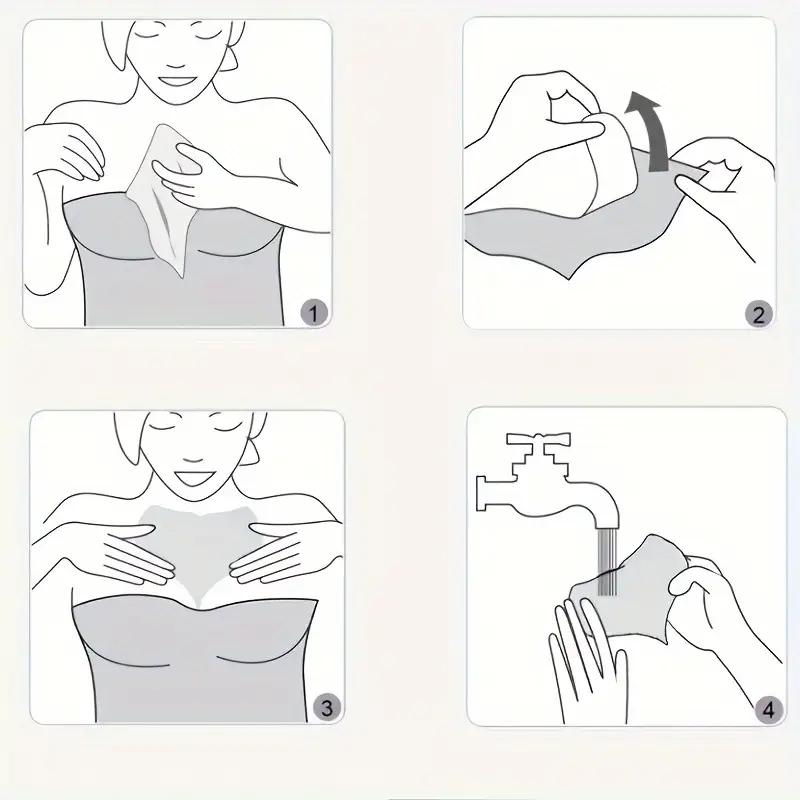 1/2pc Anti-Ageing T Anti Wrinkle Chest Pad Reusable Silicone Transparent Brust Lifting Patch Wrinkles Remover Skin Care Tools