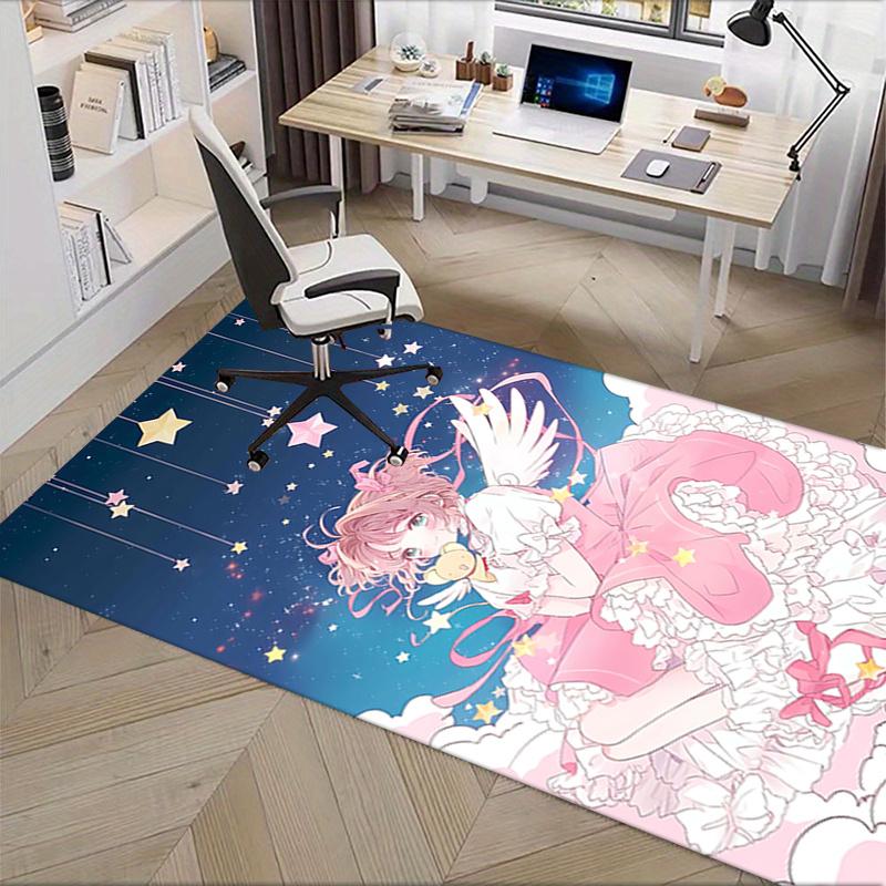 Sakura Kinomoto Charmanter Engels-Stuhlmatte: Magische Heimdekoration, Büroteppich Geschenk für jeden Raum