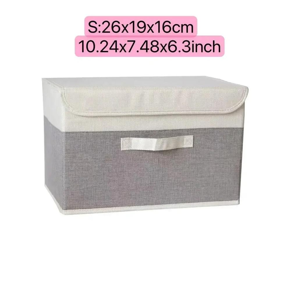 Collapsible Clothing Storage Basket with Lids Large-capacity Foldable Clothing Underwear Socks Storage Box for Storage Shelves