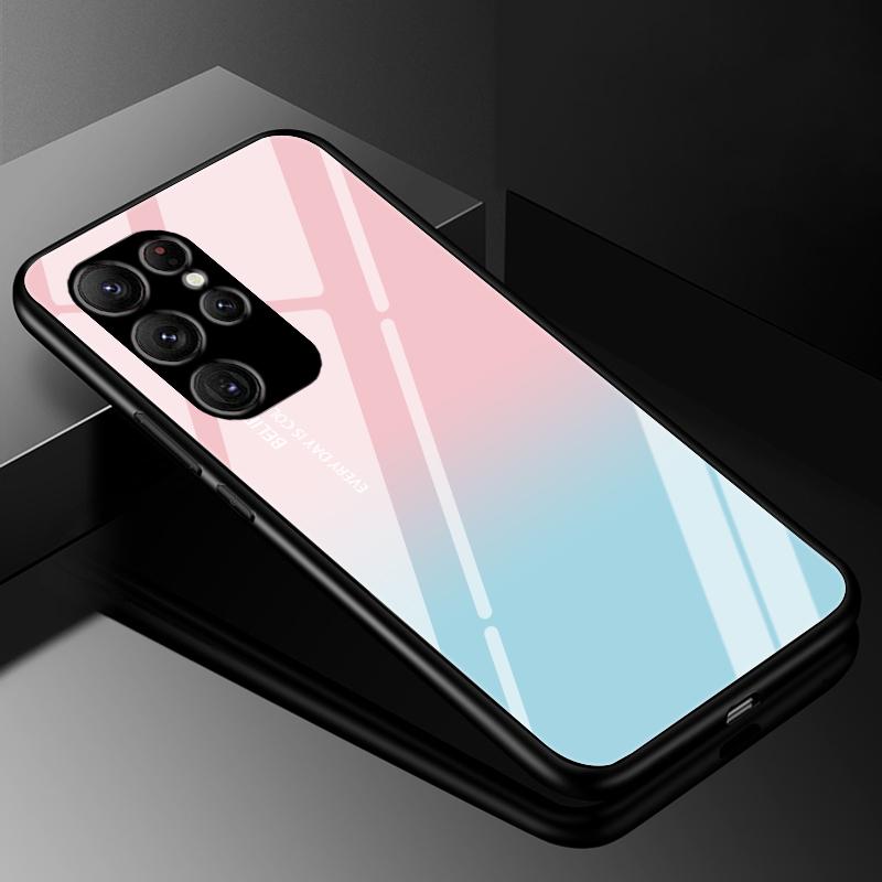 For Samsung S25 Ultra Case Cover Tempered Glass Cases for Samsung Galaxy S25 Ultra Luxury Hard Back Bumper S25Ultra S 25 Ultra