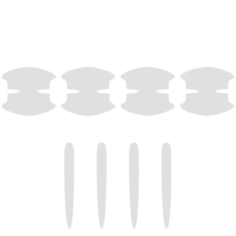 

8 шт. TPU наклейка на дверную чашу автомобиля, устойчивая к царапинам, прозрачная наклейка на ручку дверной чаши, защитная пленка для лакокрасочной поверхности, автомобильные аксессуары, наклейки