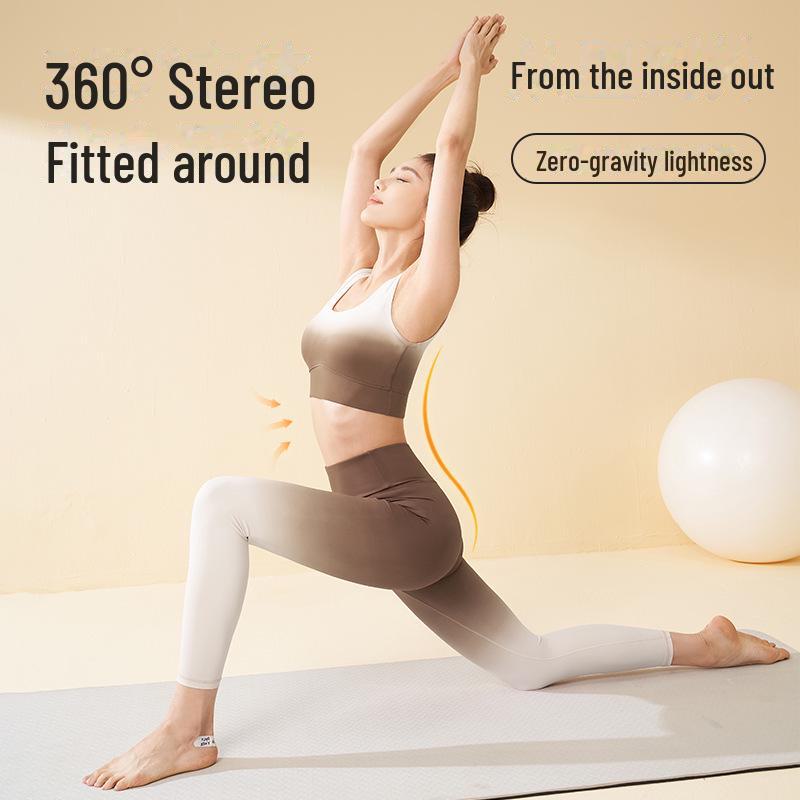 Juyitang Gradient Yoga Suit: High-Elastic, Nude-Feel, Slim-Fit for Running & Fitness.