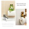 Funny Frog Toilet Paper Holder Wall Mounted Paper Roll Holder Novelty Resin Frog Towel Tissue Dispenser for Bathroom Decor