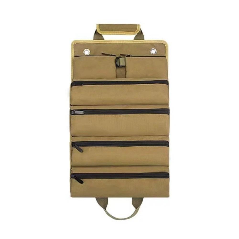 

Oxford Tool Roll Up Bag Heavy Duty Wrench Roll Tool Durable Roll Tool Organizer Electrician хаки