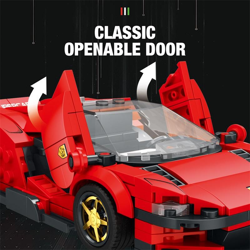 Non-Toxic Super Sport Car Building Blocks City Speed Vehicle Car Model Desktop Ornaments Diy Assembly Brick Toys Holiday Gift For Children