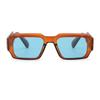Sunglasses men's fashion trend new square wide legs imitation plate high sense Spice girl European and American style sunglasses women