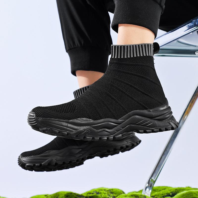 Fashion Men Running Walking Sock Shoes Fashion Casual Sneakers Breathable Sport Lightweight Men Sneakers Couple Ankle Boots 48
