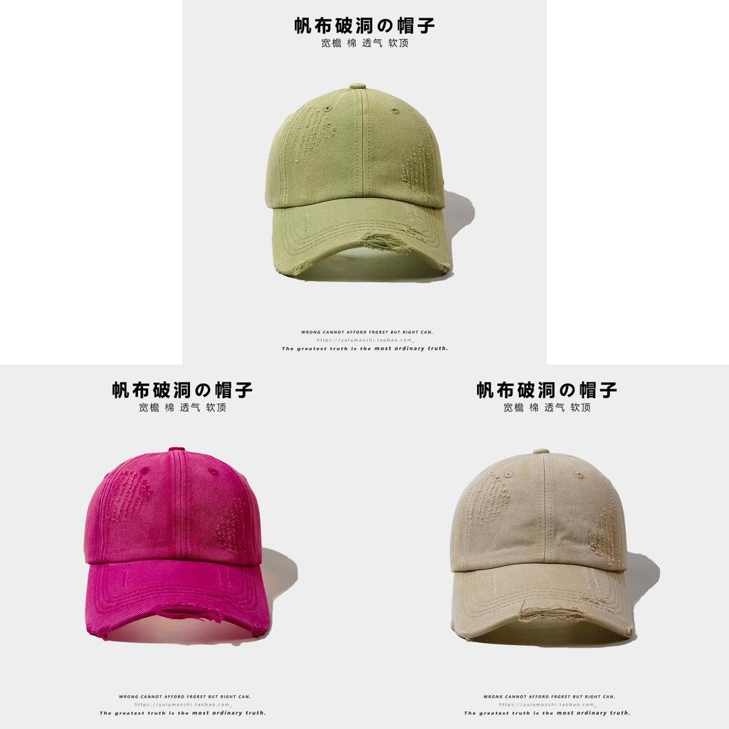 Baseball Cap Men Women Vintage Washed Cotton Wide Brim Sun Hat For Streetwear