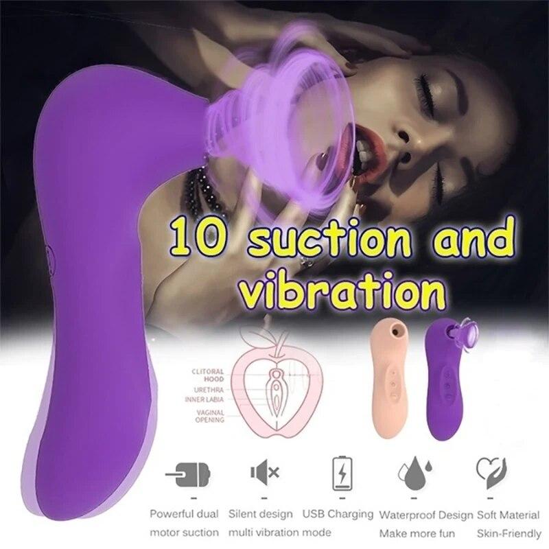 Clitoral Sucking G Spot Dildo Vibrator With 7 Powerful Modes Clit Sucker Rechargeable Clitoris Stimulator Sex Toys For Couples