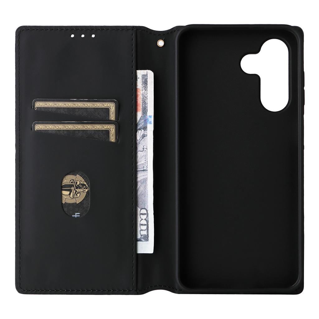 For Samsung Galaxy A17 5G Case Wallet Rhombus Imprinted Leather Phone Cover