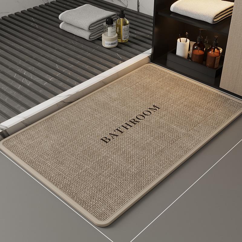 Bathroom Mat Absorbent Toilet Area Rug Non Slip Entry Mat Fast Dry Carpet For Washroom Entrance Shower Bathroom Floor Mat