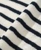 KNITTED (W) Boucle Stripe Collar Knit Ivory
