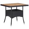 Ensemble à dîner de jardin - VIDAXL - 3 pcs - Résine tressée - Bois d'acacia - Noir et marron
