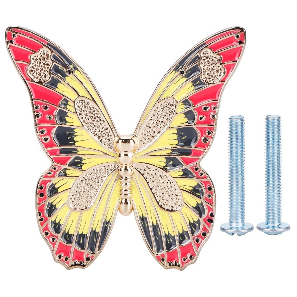 Vintage Zinc Alloy Drawer Knobs Durable Easy Install Cabinet Pull Handles Butterfly Knobs Wardrobe