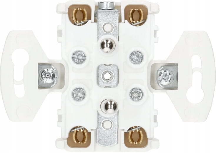 Double Socket with Grounding IP20 16A 250V Flush-mounted White