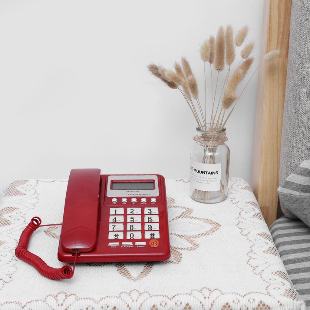 Home Hotel Wired Corded Telephone Desktop Phone Office Landline Fixed Telephone Caller ID