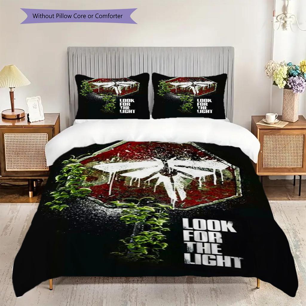 Survival Postapocalyptic World Three-piece set (1 * duvet cover + 2 * pillowcase, without core) 2D Flat Bedding set Duvet cover and pillowcase