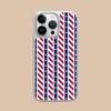 Red Blue Stripe Mobile Phone Case for iPhone 17 16 15 14 13 12 11 Air Pro Max Plus Silver Plating Colorful Cover Luxury Pretty