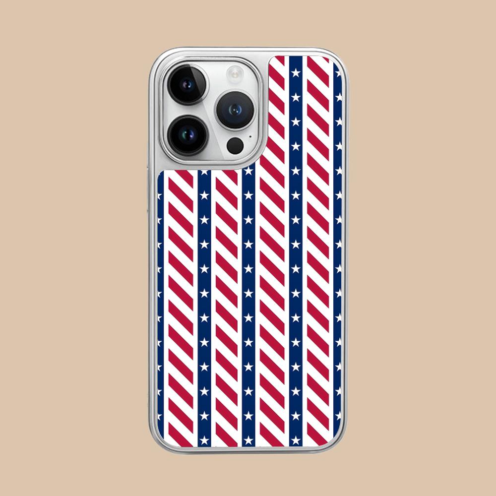 Red Blue Stripe Mobile Phone Case for iPhone 17 16 15 14 13 12 11 Air Pro Max Plus Silver Plating Colorful Cover Luxury Pretty