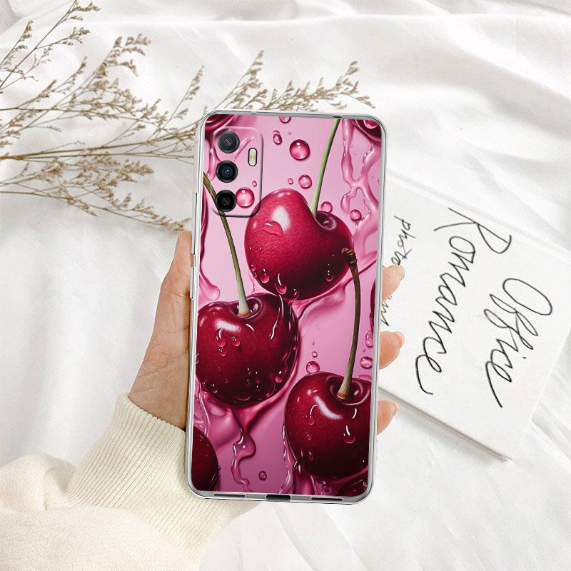 Kirsch Sommerfrucht Transparente Handyhülle für Motorola Moto G7 G8 G9 G84 G85 G73 G24 G15 Z2 Play Power Plus