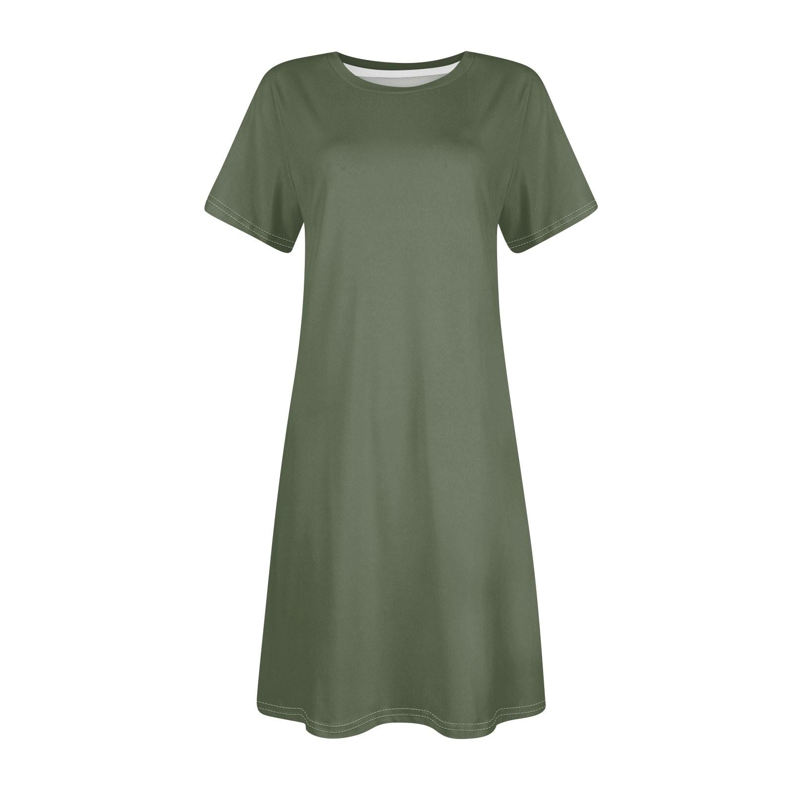 Женские повседневные платья с однотонным принтом — фото 4