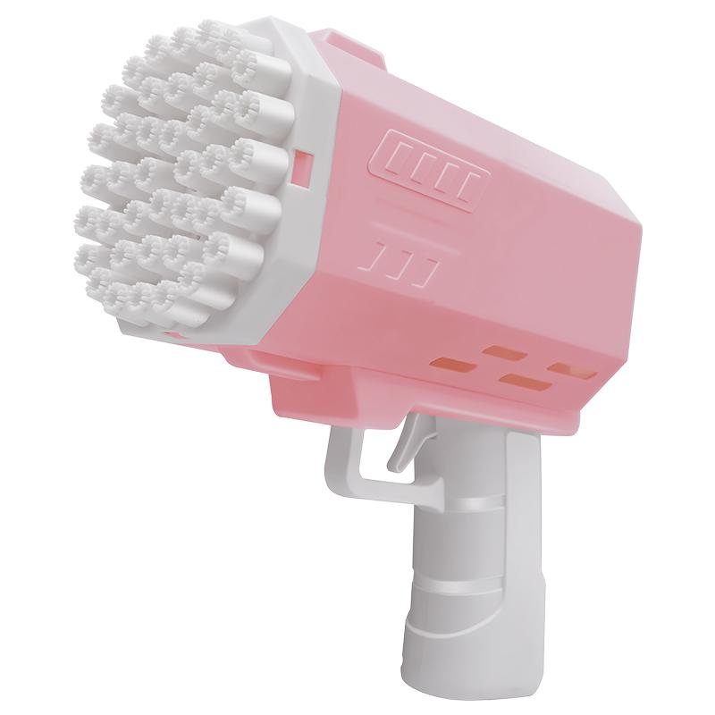 

40-дырочная пузырьковая машина ручная пористая пузырьковая пушка день рождения свадьба бал уличная игрушка [без батареек, без мыльной воды] розовый