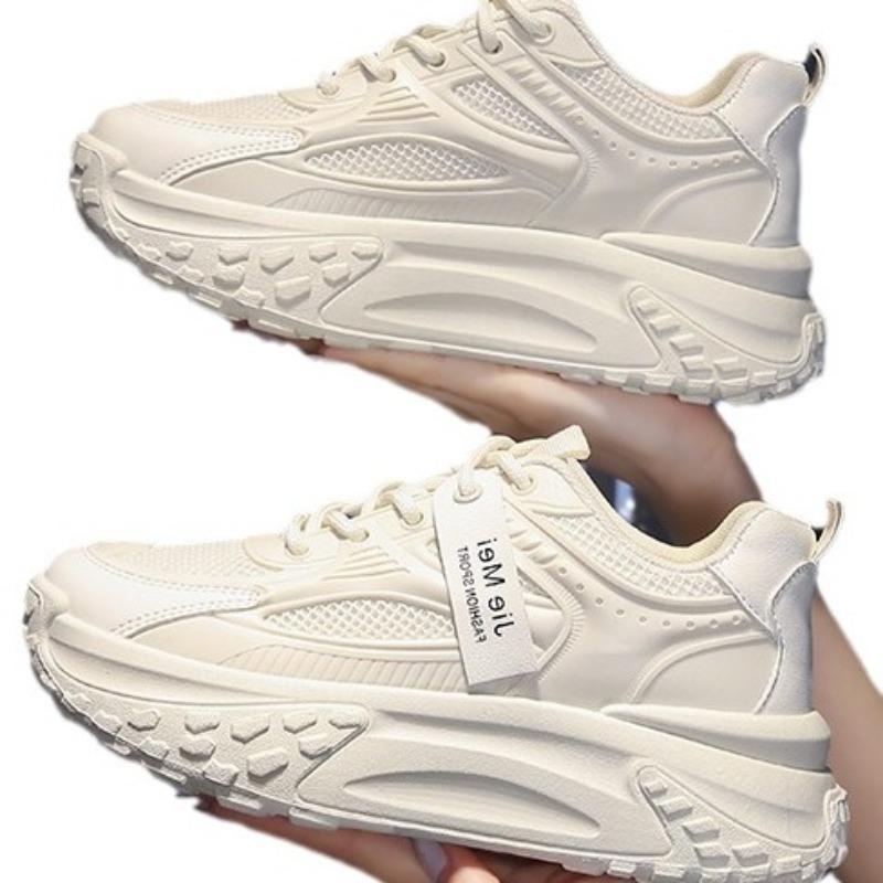 Appearance Dad Shoes Women's Versatile New Autumn Thick-soled Leather Surface Casual Sports Little White Shoes