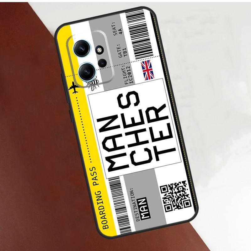 Boarding Pass Ticket Case For Xiaomi Redmi Note 14 10 11 12 13 15 Pro Plus Cover For Redmi 15 14C 10C 12C 13C 15C