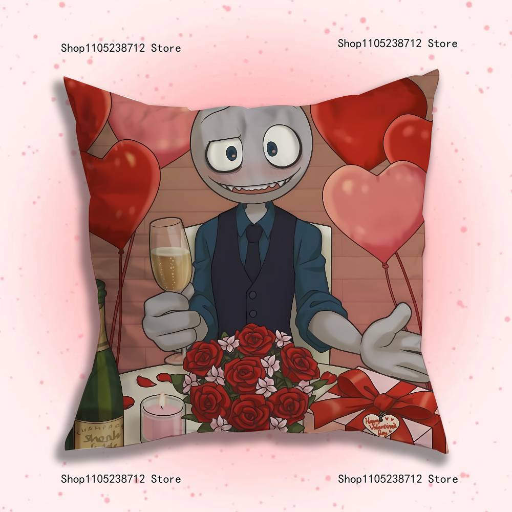 Peter Y-Your B-Boyfriend Pillow Covers Cartoon Sofa Decorative Home Double-sided Printing Short Plush Cute Cushion Cover