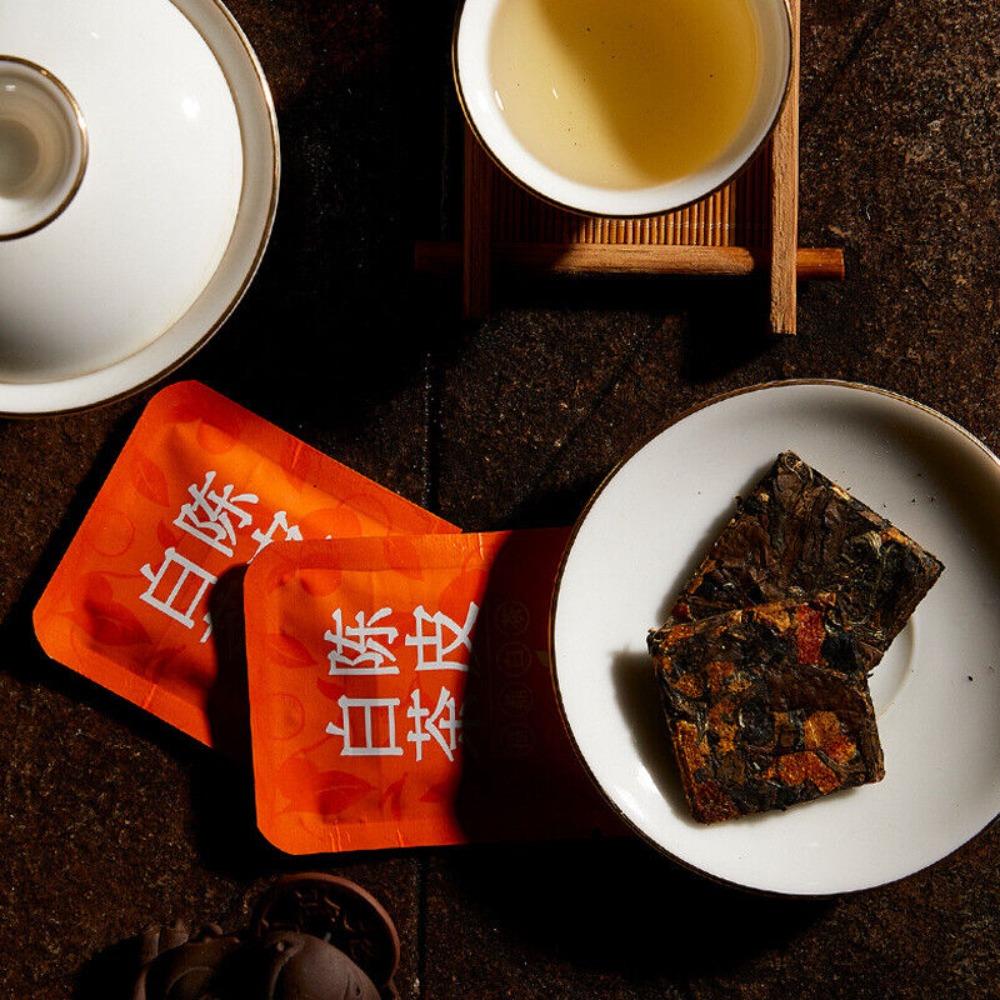 Fuding Old White Tea Chen Pi Shou Mei Small Square Slice Biscuit Tea Cake