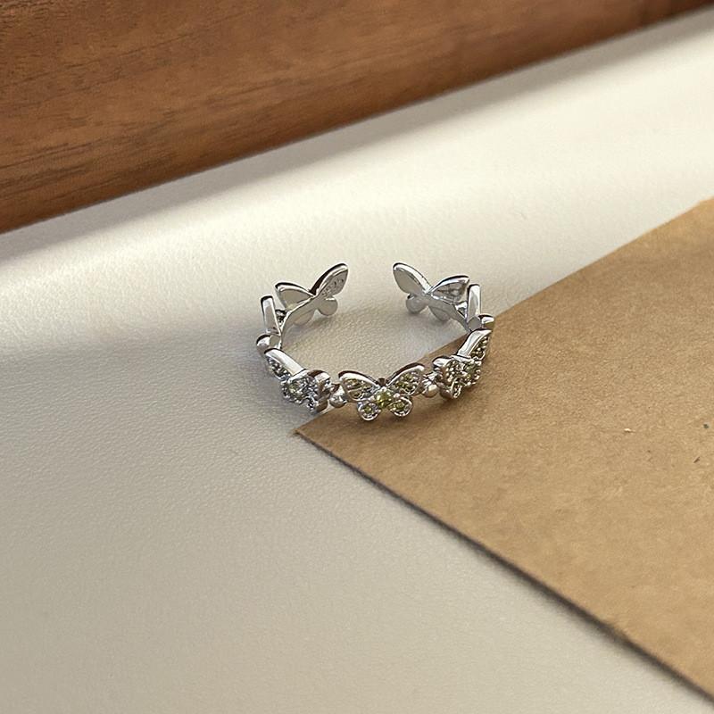 High-end Minimalist Copper Ring Adorned With Radiant Zirconia For Trendy Women