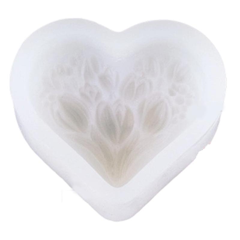 Food Grade Silicones Heart Tulips Candle Valentines Making Molds Easy To Use For Beginners And Craft Lovers
