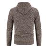 Men  Knitted Sweater Sweater Hooded Hood Zipper Cardigan