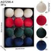 Velvet Fabric Christmas Tree Hanging Ornament - Decorative Ball