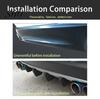 Car Body Spoiler 4Pcs Spoilers Easy Installation Fine Workmanship Eco-friendly Anti-deform Anti-scratch Decorate PP Material Universal Triangle Bumper