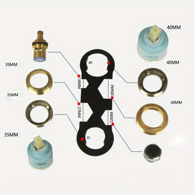 Bathroom Shower Faucet Wrench Hose Nut for Valve Bubblers Wrench Faucet Install Hand Tools Household Repair Accessories