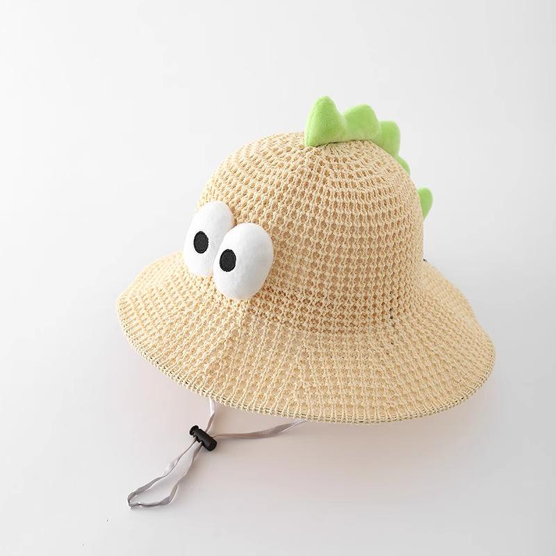 Children's Sun Hat Summer Thin Style Boy and Girl Cartoon Bird Sun Protection Straw Hat Baby Travel Breathable Sun Hat